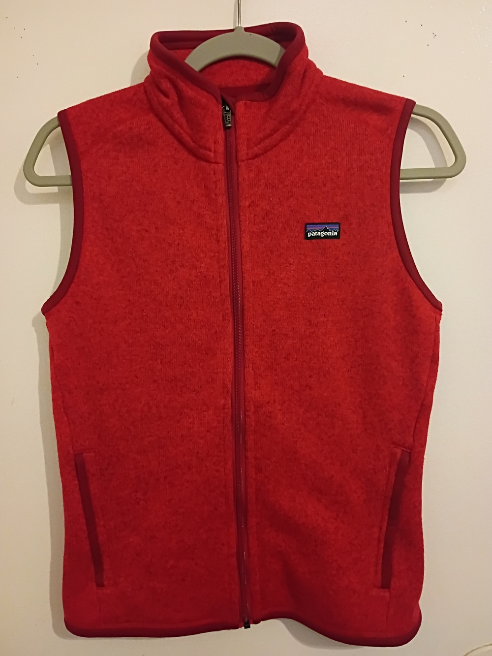 Patagonia Women's Red Better Sweater Vest - Full Zip Sleeveless Sz S